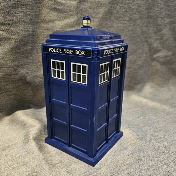 Doctor Who Police Public Call Box Tardis Container w/ Lid Plastic Phone Booth - Picture 1 of 5